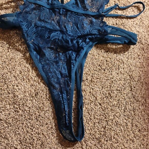 Klier forest green floral lace teddy, nwt (imported from China) - Picture 5 of 10